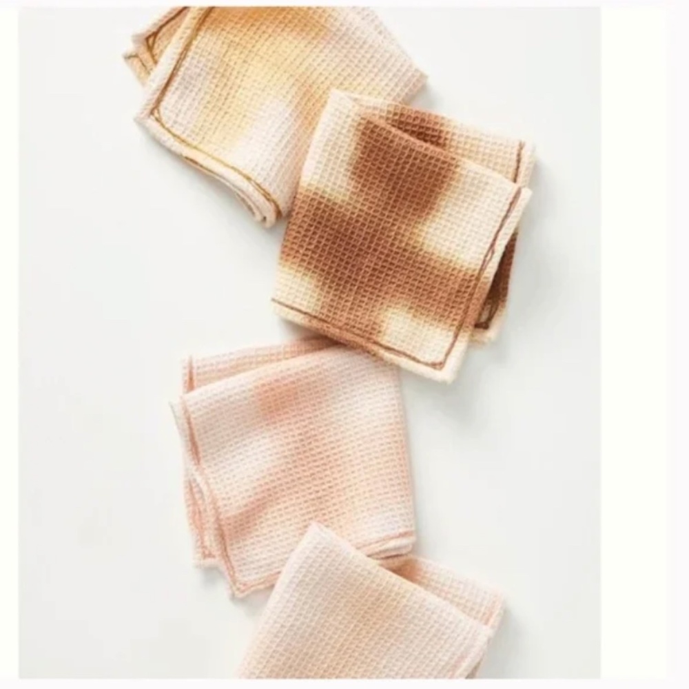Amie Tie-Dye Boho Hip Farm Peasant Hipster Hippie Art Deco Napkin Dishcloth Set